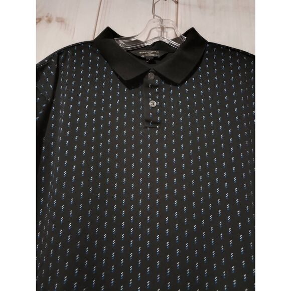 Banana Republic Polo Men's Large Luxe Touch Black Blue - Picture 3 of 7